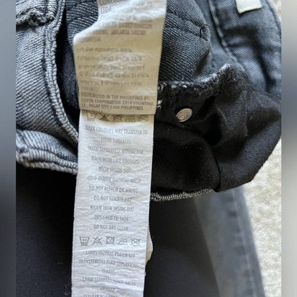 Cotton On Women’s Dark Gray Cropped Straight Leg Jeans Size 4 Distressed Relaxed - Picture 5 of 11